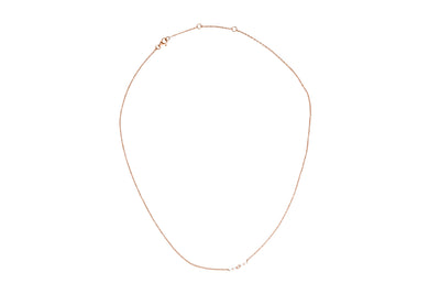 Center Bezel Set Diamond Bar Necklace