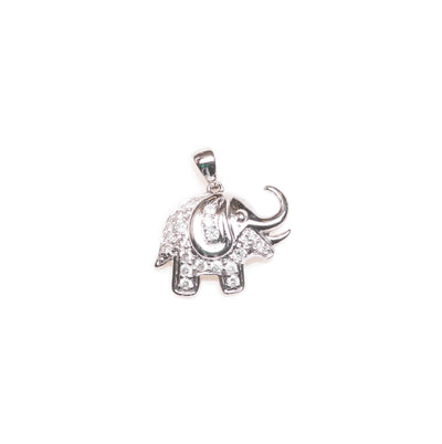 White Gold Elephant Charm/Pendant