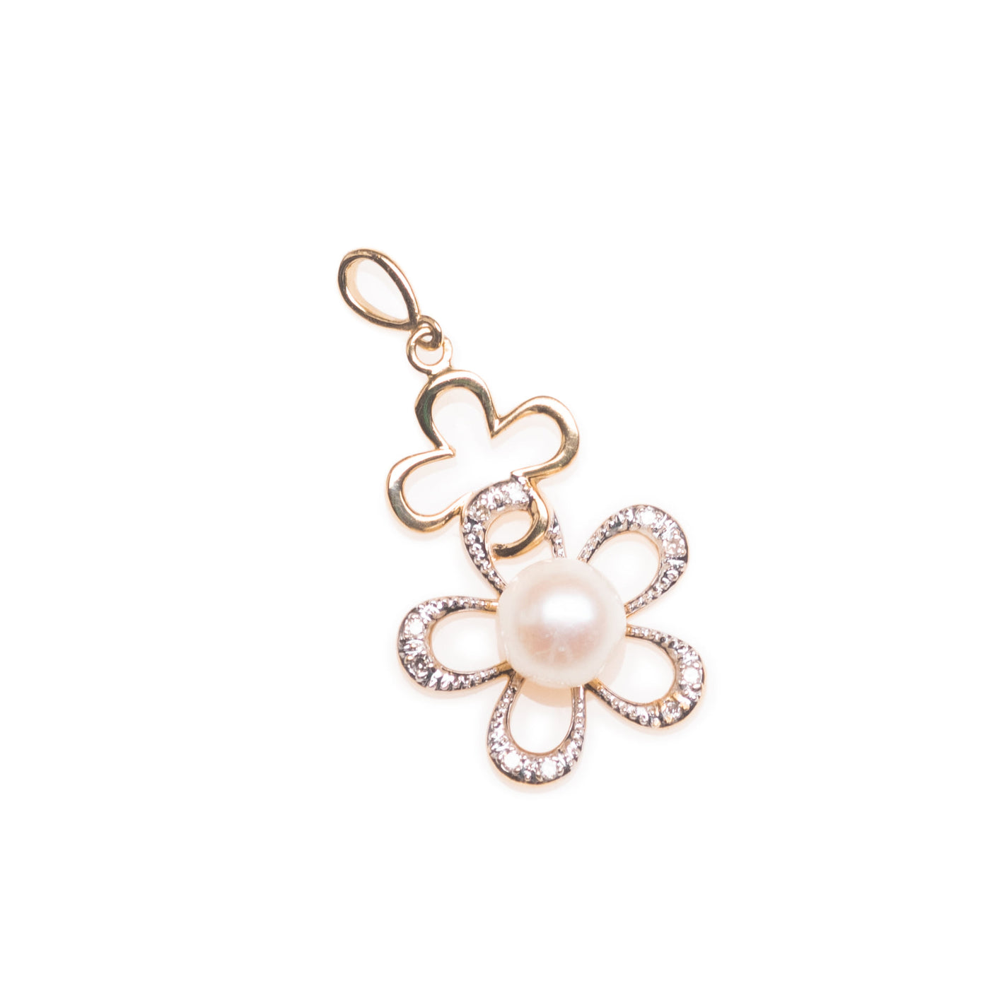 Flowers with Pearl Charm/Pendant