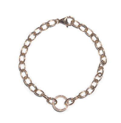 Diamond Circle Link Bracelet