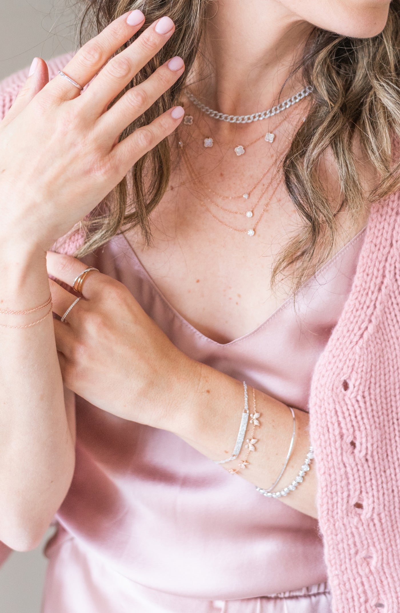 Lucky Clover Necklace with Mother of Pearl