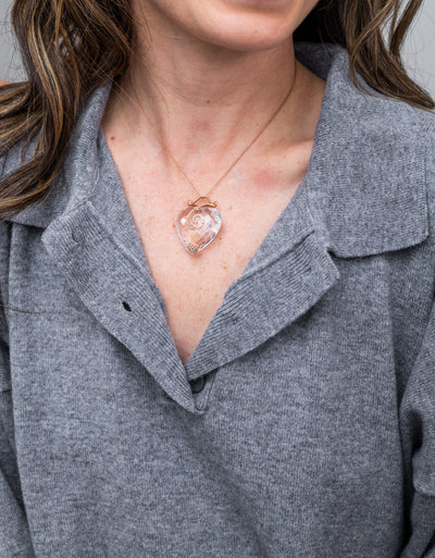 Quartz Heart Pendant